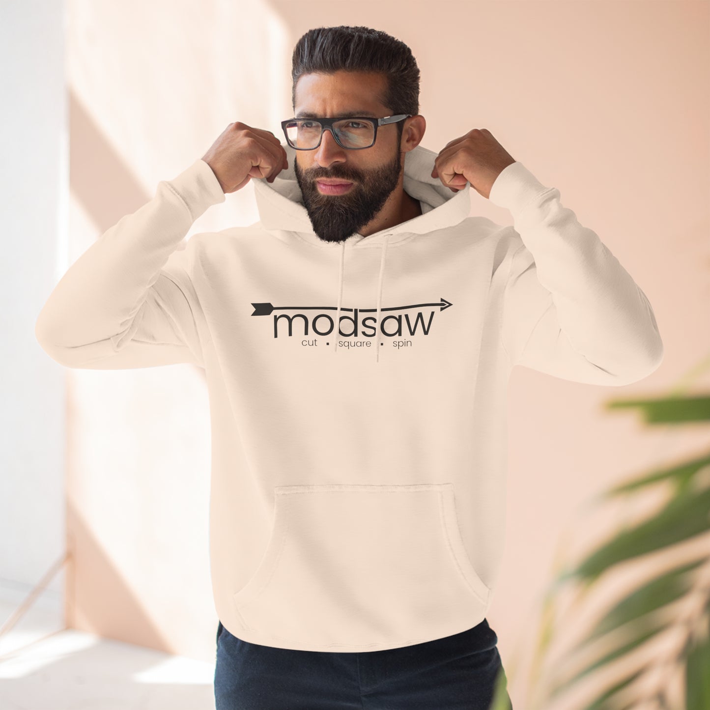 modsaw Three-Panel Fleece Hoodie